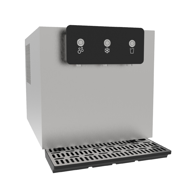 3 gomb munkalap csillogó víz adagolója 